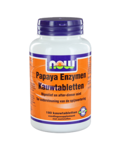 NOW Papaya Enzymen Kauwtabletten