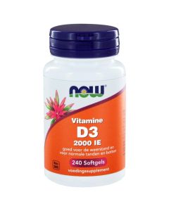 NOW Vitamine D3 2000 IE 240 softgels
