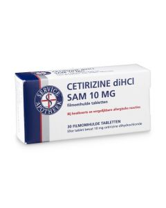Service Apotheek Cetirizine 10mg allergie en hooikoorts tabletten